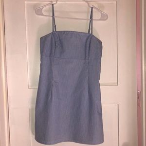 Blue striped dress from Garage